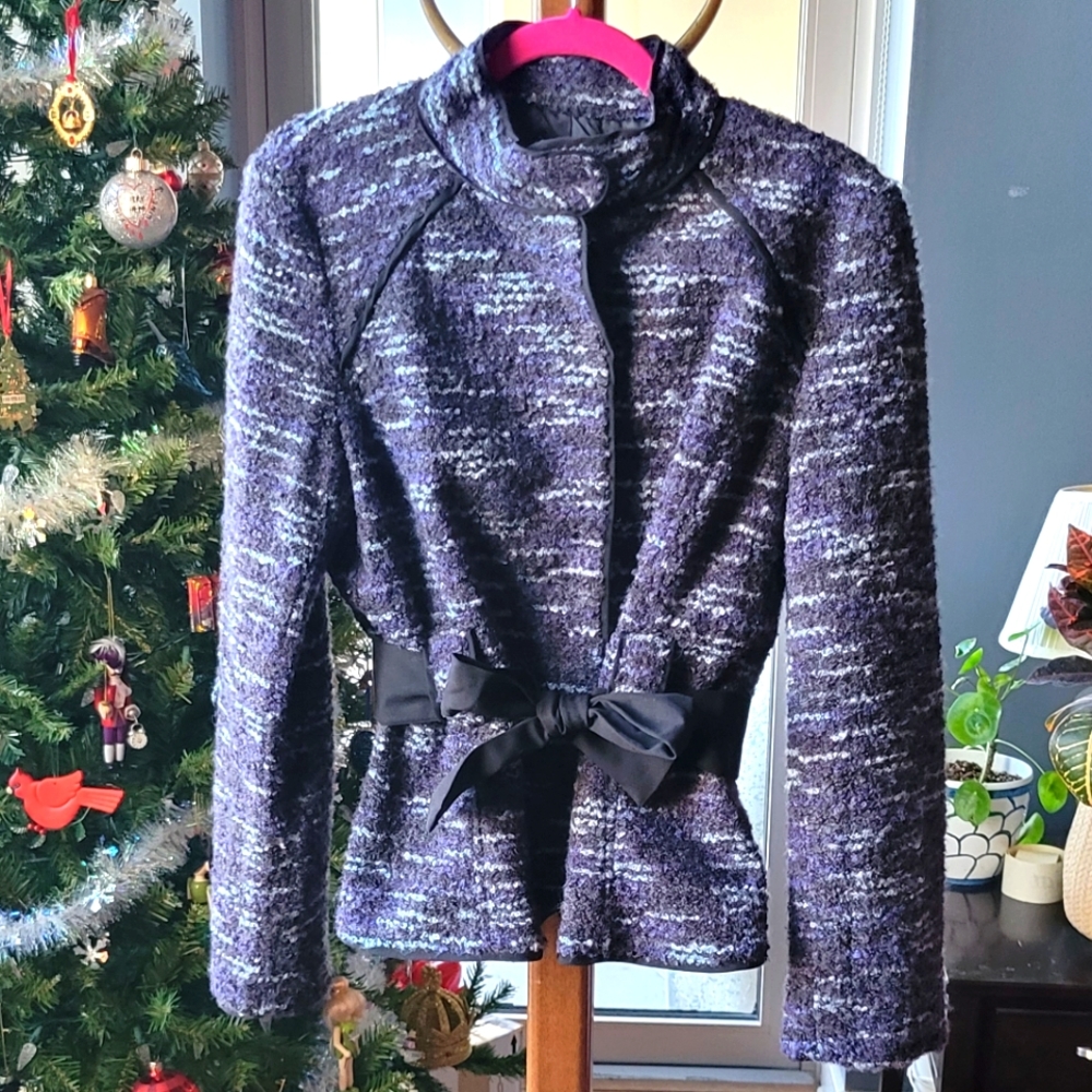 Sandro | Tweed Belted Jacket